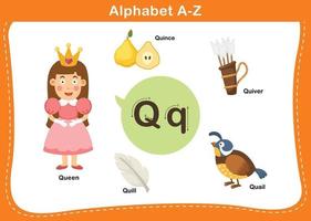 Alphabet Letter Q vector illustration