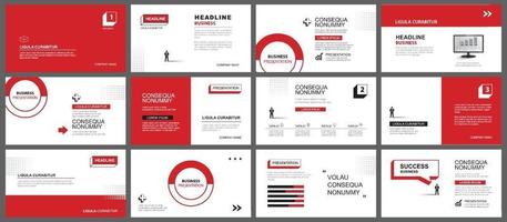 Presentation and slide layout background. Design red and black geometric template. Use for business presentation, slide, marketing, leaflet, advertising, template, modern style. vector