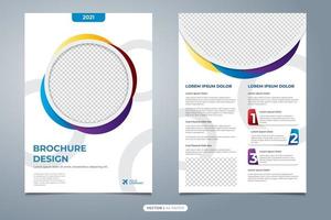 Business brochure cover template vector