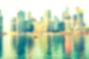 Abstract blur Singapore city background photo