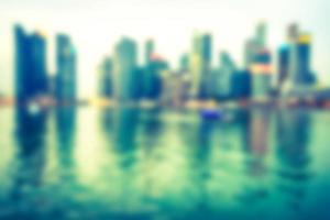 Abstract blur Singapore city background photo