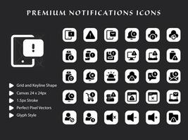 Notifications Icon Pack vector