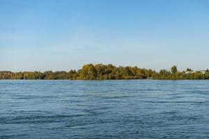 Landscape of the Angara river and the coastline of Irkutsk, Russia photo