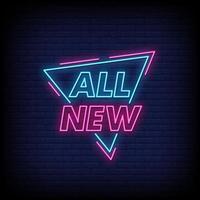 All New Neon Signs Style Text Vector