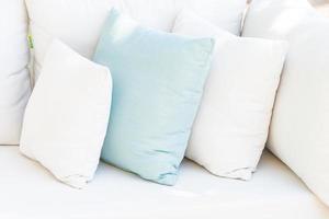 Pillows on sofa bed photo