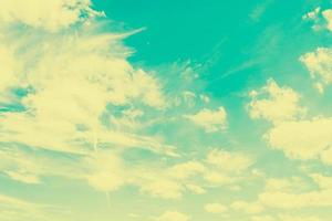 Vintage cloud on blue sky background photo