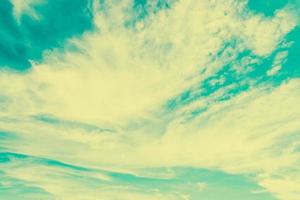 Vintage cloud on blue sky background photo