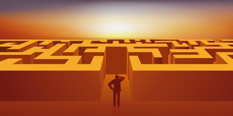 A Man Must Find the Way Out of a Labyrinth.