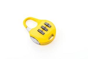 Padlock isolated on white background photo