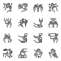 Hands Washing Elements vector