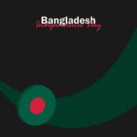 vector del día de la independencia con banderas de bangladesh.