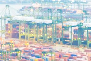 Abstract blur shipping crane cargo background photo