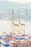 Abstract blur shipping crane cargo background photo