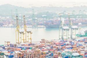 Abstract blur shipping crane cargo background photo
