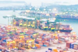 Abstract blur shipping crane cargo background photo