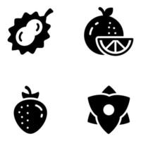 frutas en editable vector