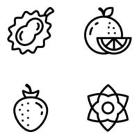 Fruits in Editable Set vector