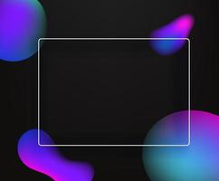 Abstract vector background with color bubbles and white frame