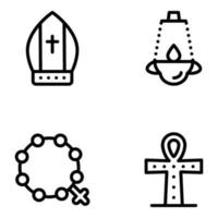 religiosos y elementos vector