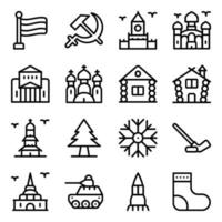 Russian Landmarks Elements vector