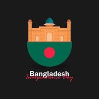 vector del día de la independencia con banderas de bangladesh.