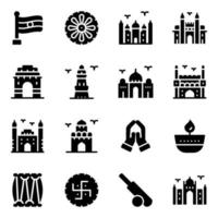 Indian Culture and Landmarks vector