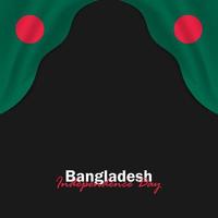 vector del día de la independencia con banderas de bangladesh.