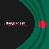 vector del día de la independencia con banderas de bangladesh.