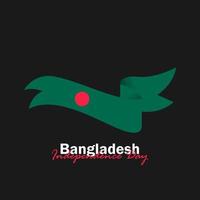 vector del día de la independencia con banderas de bangladesh.