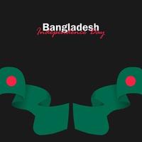 vector del día de la independencia con banderas de bangladesh.