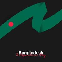 vector del día de la independencia con banderas de bangladesh.