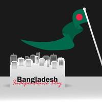 Vector of Independence Day with Bangladesh Flags.