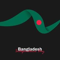 vector del día de la independencia con banderas de bangladesh.