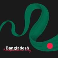 vector del día de la independencia con banderas de bangladesh.