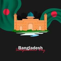 Vector of Independence Day with Bangladesh Flags.