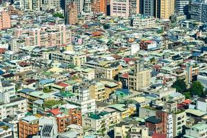 paisaje urbano de la ciudad de taipei, taiwán foto