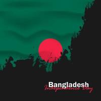 vector del día de la independencia con banderas de bangladesh.