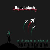 Vector of Independence Day with Bangladesh Flags.