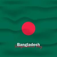 vector del día de la independencia con banderas de bangladesh.