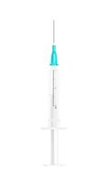 Empty plastic syringe vector mock up isolated on white background