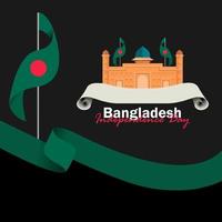 Celebration of Bangladesh national day on March 26 vector