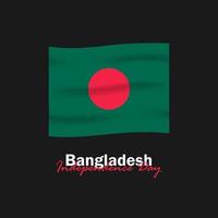 vector del día de la independencia con banderas de bangladesh.