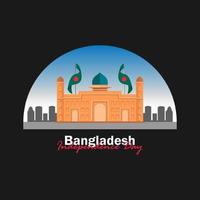 Celebration of Bangladesh national day on March 26 vector