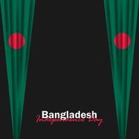 vector del día de la independencia con banderas de bangladesh.