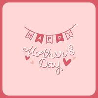letras del día de la madre feliz. inscripción caligráfica vectorial, plantilla de banner para felicitaciones por el día de la madre vector