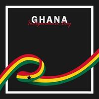 vector de la plantilla de diseño del día de la independencia de ghana