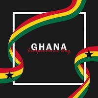 vector de la plantilla de diseño del día de la independencia de ghana