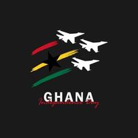 vector de la plantilla de diseño del día de la independencia de ghana