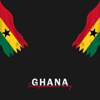 vector de la plantilla de diseño del día de la independencia de ghana