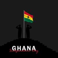 vector de la plantilla de diseño del día de la independencia de ghana